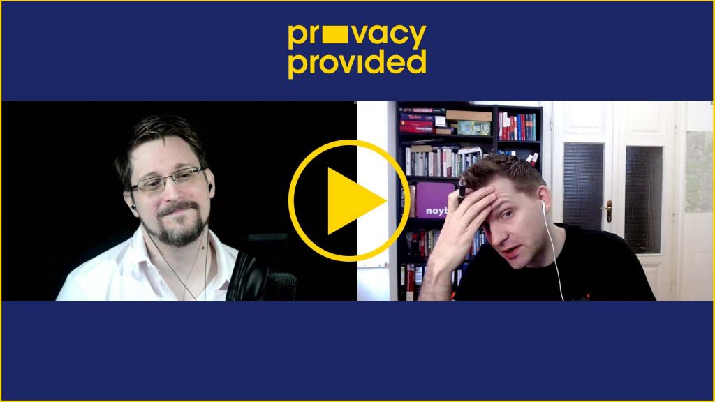 Edward Snowden und Max Schrems diskutieren Datenschutz